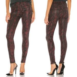 Revolve PAIGE Hoxton Ultra Skinny in Coated Red
Snake High Waisted Size 26